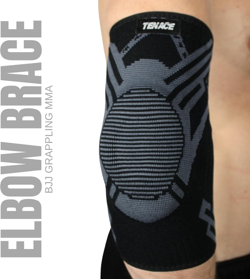 Tenace Jiu Jitsu Elbow Brace, Grappling - Compression Elbow Protection and Padded MMA, BJJ, Muay Thai, Judo - High Durability and Performance Unisex - Image 3